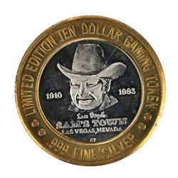 .999 Silver Sam's Town Las Vegas Nevada $10 Casino Limited Edition Gaming Token