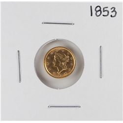 1853 $1 Liberty Head Gold Dollar Coin