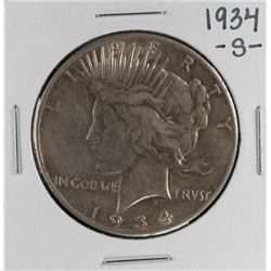 1934-S $1 Peace Silver Dollar Coin