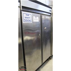 R57) FOSTER STAINLESS STEEL 2 DOOR FREEZER