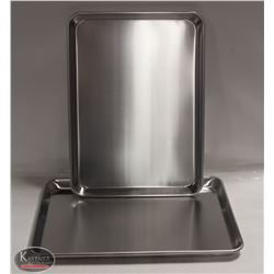 LOT OF 2 - 1/2 SIZE BUN PANS ALUMINUM