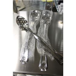 15" STAINLESS PERFORATED SPOONS - LOT OF 3