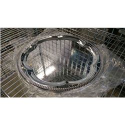 14" ROUND CHROME PLATED STEEL PLATTERS- LOT OF 3