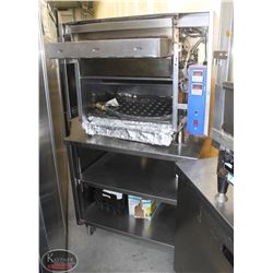R6) NIECO AUTOMATIC BROILER ON EQUIPMENT STAND