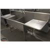 Image 1 : R34) 2 WELL STAINLESS STEEL SINK W/ LEFT & RIGHT