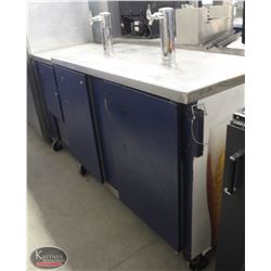 R44) PERLICK 2 DOOR KEGERATOR W/ 2 TOWER