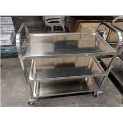 33.5” X 17.6” STAINLESS STEEL BUSSING CART, OMCAN