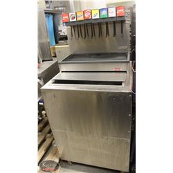 R69) LANCER 8 HEAD BEVERAGE DISPENSER W/ ICE BIN