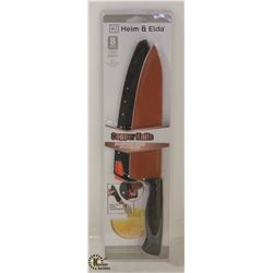 NEW 8" CHEF KNIFE BY: HEIM & ELDA COPPER KNIFE W/