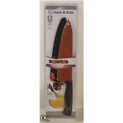 NEW 8" CHEF KNIFE BY: HEIM & ELDA COPPER KNIFE W/