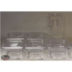 1/6 SIZE INSERTS WITH SLOT LIDS - LOT OF 6