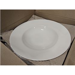 12" WHITE PORCELAIN PASTA BOWLS,20OZ LOT OF 12