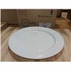 Image 1 : 11-7/8 WHITE PORCELAIN PLATES,INFINITY-LOT OF 12