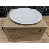 Image 1 : 11-7/8 WHITE PORCELAIN PLATES,INFINITY-LOT OF 12