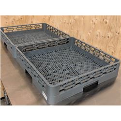 FLAT CUPS/CUTLERY DISH RACKS - LOT OF 2