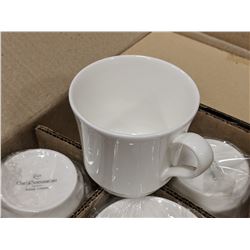 9OZ/265ML WHITE PORCELAIN COFFEE CUPS-LOT OF 24