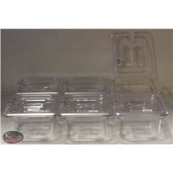 1/6 SIZE INSERTS WITH SLOT LIDS - LOT OF 6