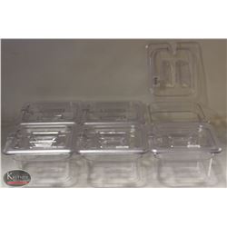 1/6 SIZE INSERTS WITH SLOT LIDS - LOT OF 6