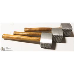 NEW MEAT MALLET TENDERIZERS - LOT OF 3