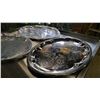Image 1 : 18" OVAL CHROME PLATED STEEL PLATTERS - LOT OF 3