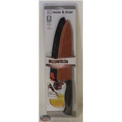 NEW 8" CHEF KNIFE BY: HEIM & ELDA COPPER KNIFE W/