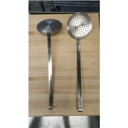 18" STAINLESS STEEL SKIMMERS - LOT OF 2