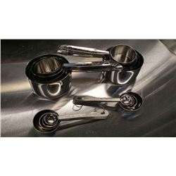 SS MEASURING CUPS & SPOONS 2 SETS (16 PIECES)
