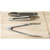 Image 1 : 9" STAINLESS EXTRA HEAVY DUTY TONGS - LOT OF 3