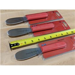 3.5" SERRATED SANDWICH SPREADERS LOT OF 3