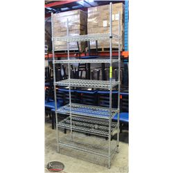 3' CHROME-WIRE 6-TIER COMMERCIAL STORAGE RACK