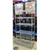 Image 1 : 3' CHROME-WIRE 6-TIER COMMERCIAL STORAGE RACK