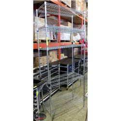 3' CHROME-WIRE 5-TIER COMMERCIAL STORAGE RACK