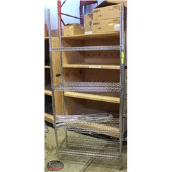3' CHROME-WIRE 4-TIER COMMERCIAL STORAGE RACK