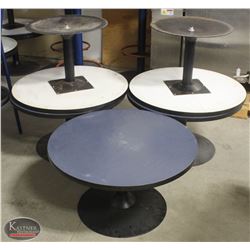 R33) 5 ROUND COFFEE TABLES