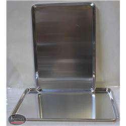 LOT OF 2 - NEW FULL SIZE ALUMINUM BUN PANS