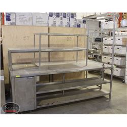 QUEST S/S MULTIPLE-TIER WORKTABLE W/ POT-RACK,