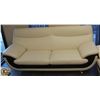 Image 2 : WHITE LEATHERETTE 4 PIECE SOFA SET COMPLETE W/