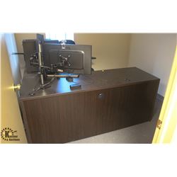 OFFICE CONTENTS INCLUDING L SHAPED DESK, OFFICE