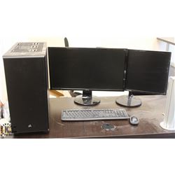 CUSTOM BUILT PC IN CORSAIR CASE  INCL. BENQ &