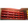 Image 1 : LOT OF 20 RED PLASTIC STACKING STORAGE BINS