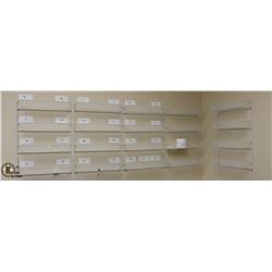 5 FOUR TIER WALL MOUNT WHITE STORAGE RACK