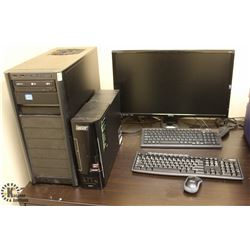 ACER COMPUTER W/ MOUSE & KEYBOARD & BENQ