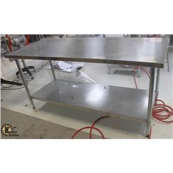 OMEGA 6' STAINLESS STEEL WORK TABLE W/ UNDERSHELF