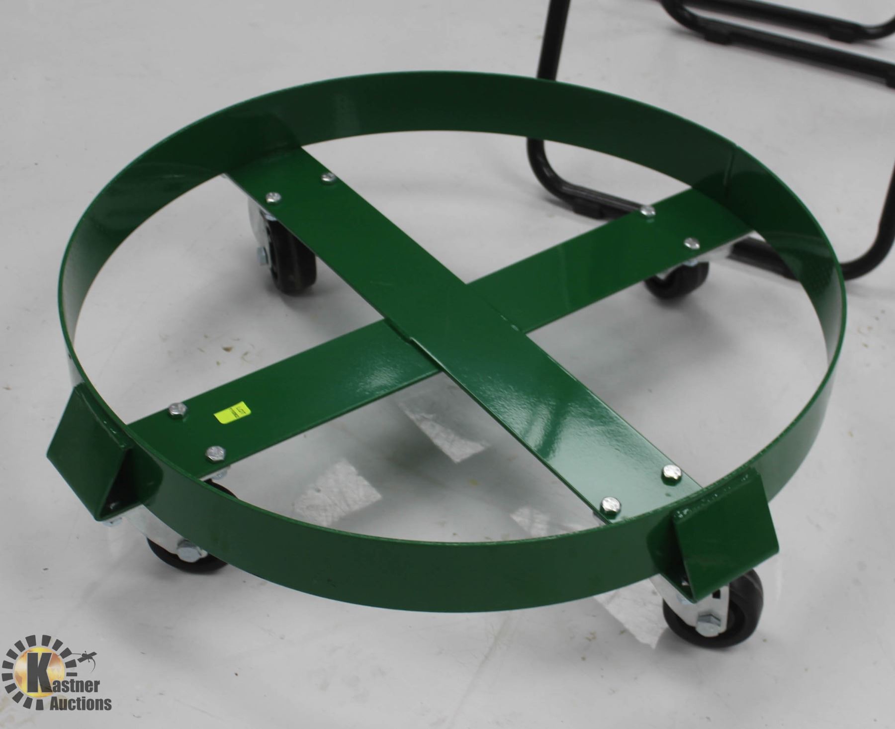 ULINE GREEN 55 GALLON STEEL DRUM DOLLY Kastner Auctions