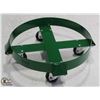 Image 1 : ULINE GREEN 30 GALLON STEEL DRUM DOLLY