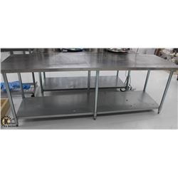 OMEGA STAINLESS STEEL WORKTABLES W/ UNDER SHELF