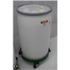 Image 1 : ULINE 30 GALLON PLASTIC BARREL W/ GREEN ULINE