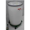 Image 1 : ULINE 30 GALLON PLASTIC BARREL W/ GREEN ULINE