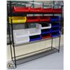Image 1 : ULINE BLACK FOUR TIER METAL STORAGE RACK