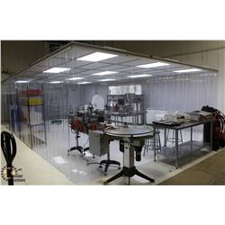 SIMPLEX VINYL CONTAINMENT ROOM W/ CURTAINS &